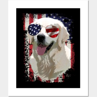 American Flag Great Pyrenees Dreams, Trendy Tee Collection for Dog Enthusiasts Posters and Art